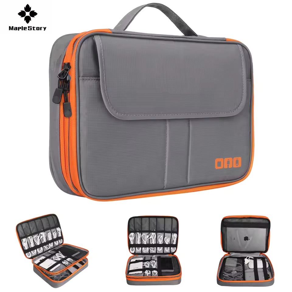 Tech Accessories Organizer - Borsa Organizer da Viaggio a Doppio