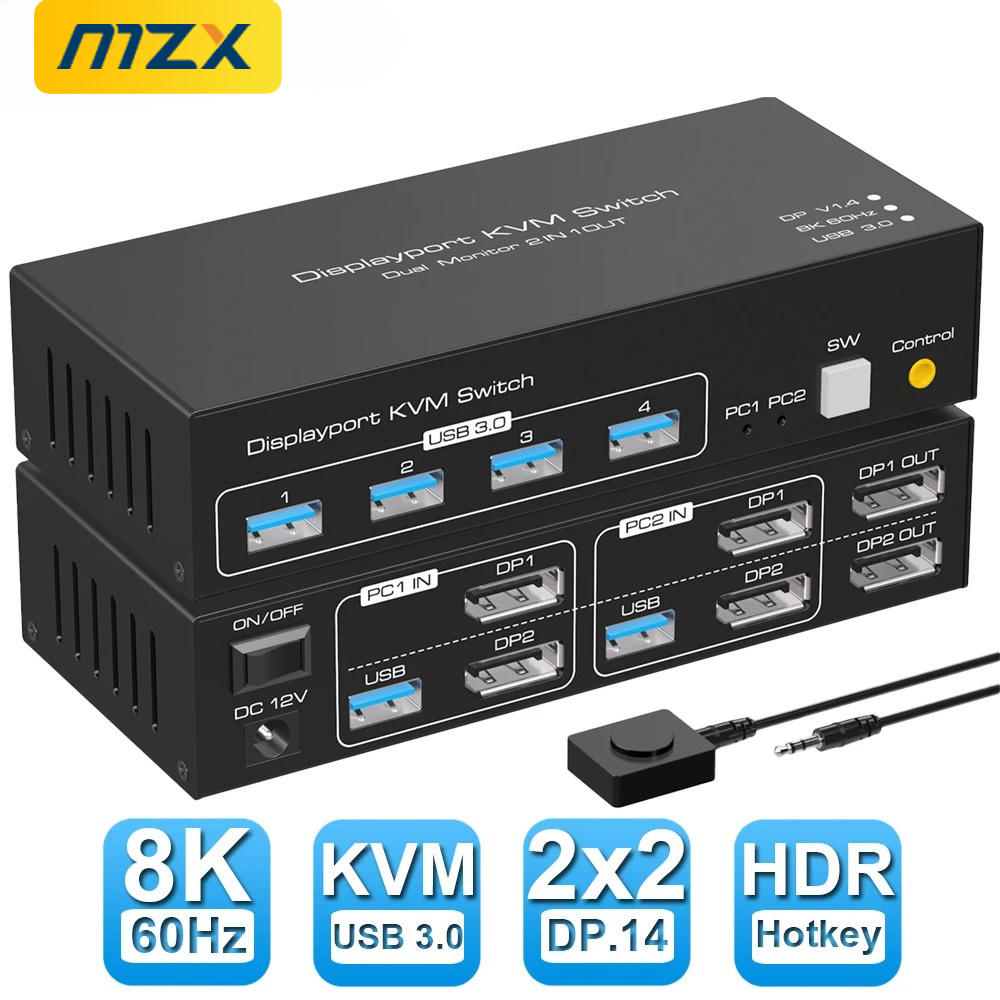 Switch KVM MZX 2 Monitor Dual  - Tech Computer Accessories recensione e prezzo
