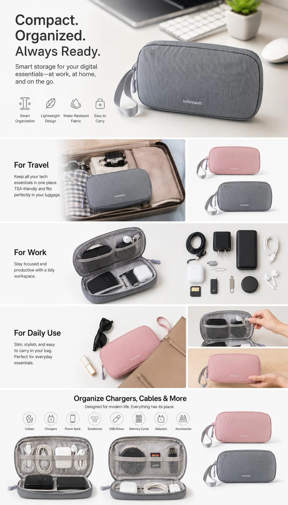 Custodia Organizzatrice per Ca - Tech Accessories Hard Case recensione e prezzo